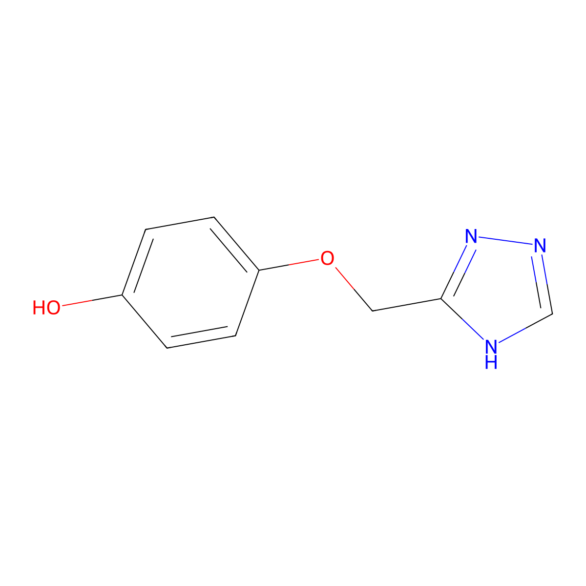 4-[(4H-1,2,4-triazol-3-yl)methoxy]phenol molecular structure, CAS 2110265-50-2