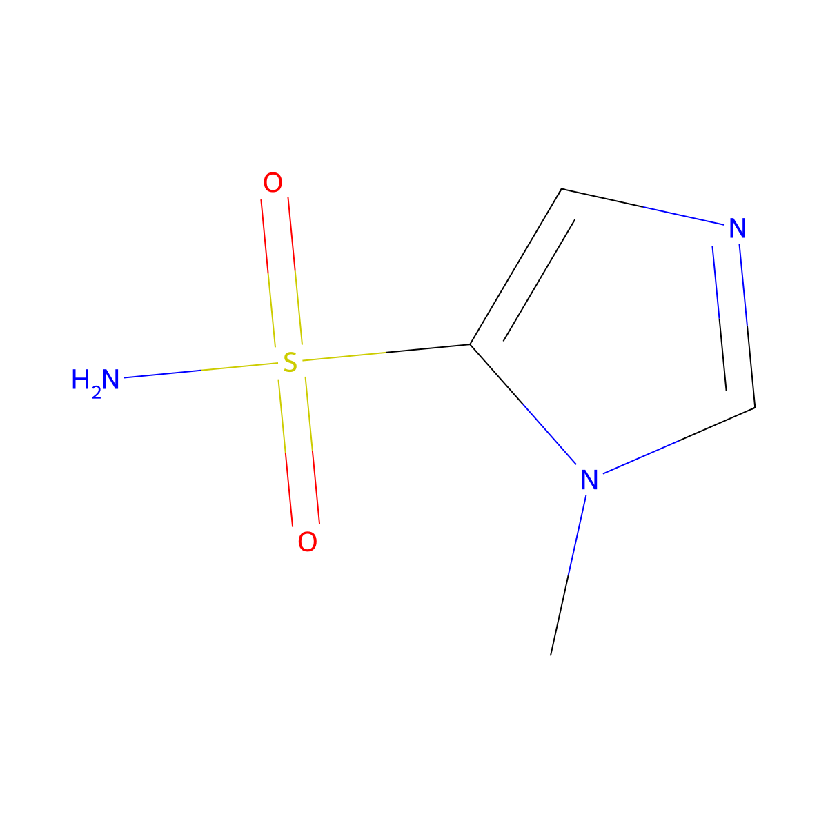 1-methyl-1H-imidazole-5-sulfonamide molecular structure, CAS 2110266-53-8