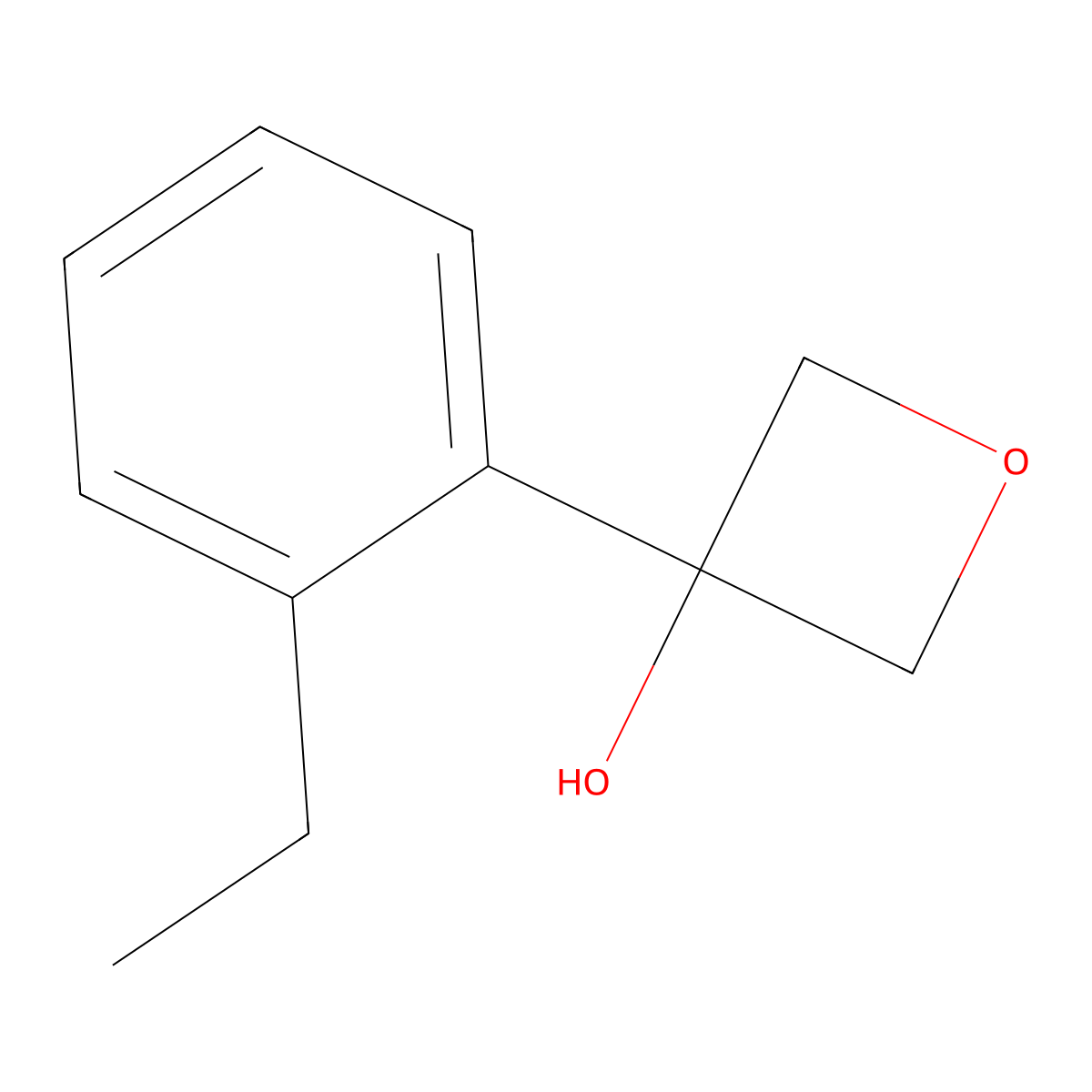 3-(2-Ethylphenyl)-3-oxetanol molecular structure, CAS 2110286-90-1