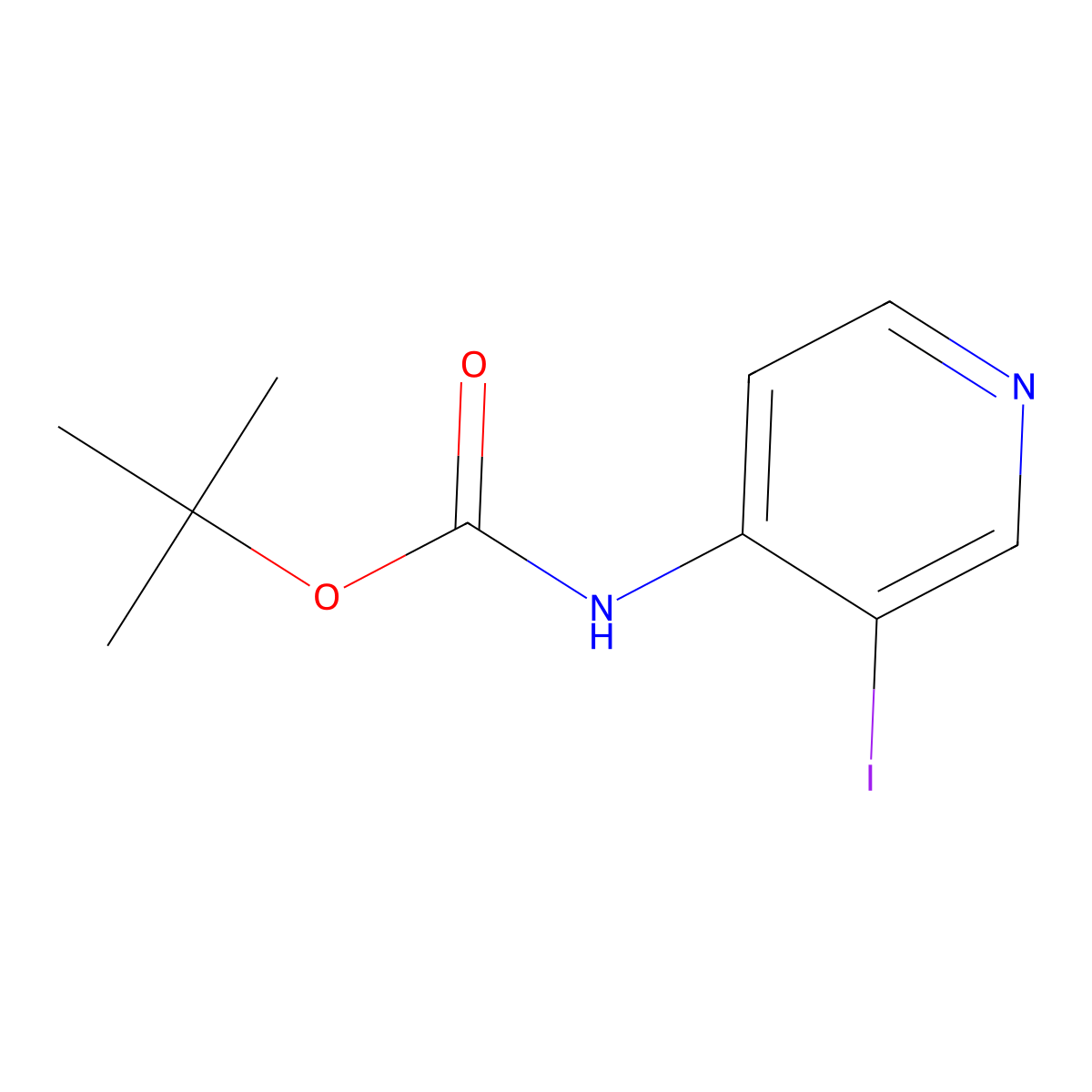 (3-Iodo-pyridin-4-yl)-carbamic acid tert-butyl ester molecular structure, CAS 211029-67-3
