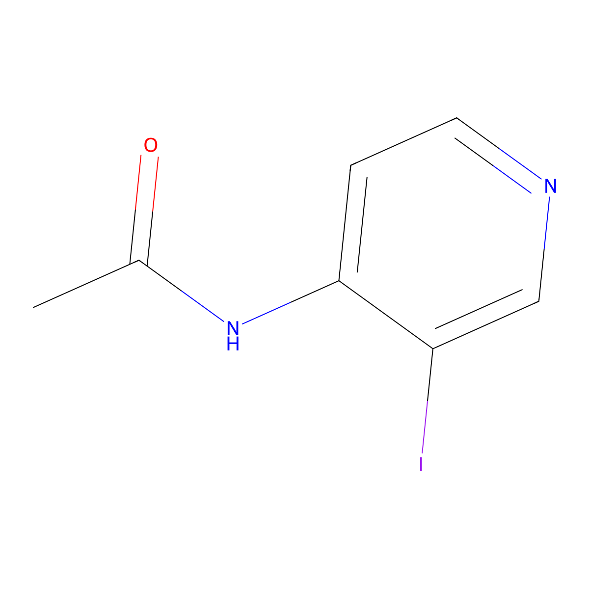 N-(3-Iodo-4-pyridinyl)acetamide molecular structure, CAS 211029-68-4