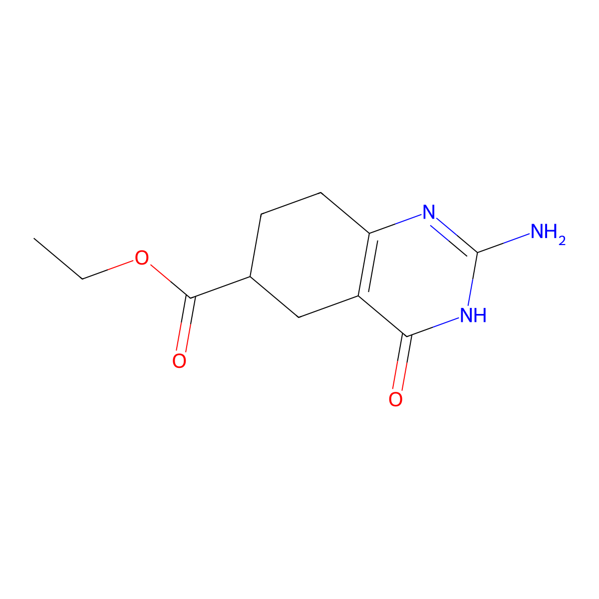 Ethyl 2-amino-4-oxo-3,4,5,6,7,8-hexahydroquinazoline-6-carboxylate molecular structure, CAS 2110291-36-4