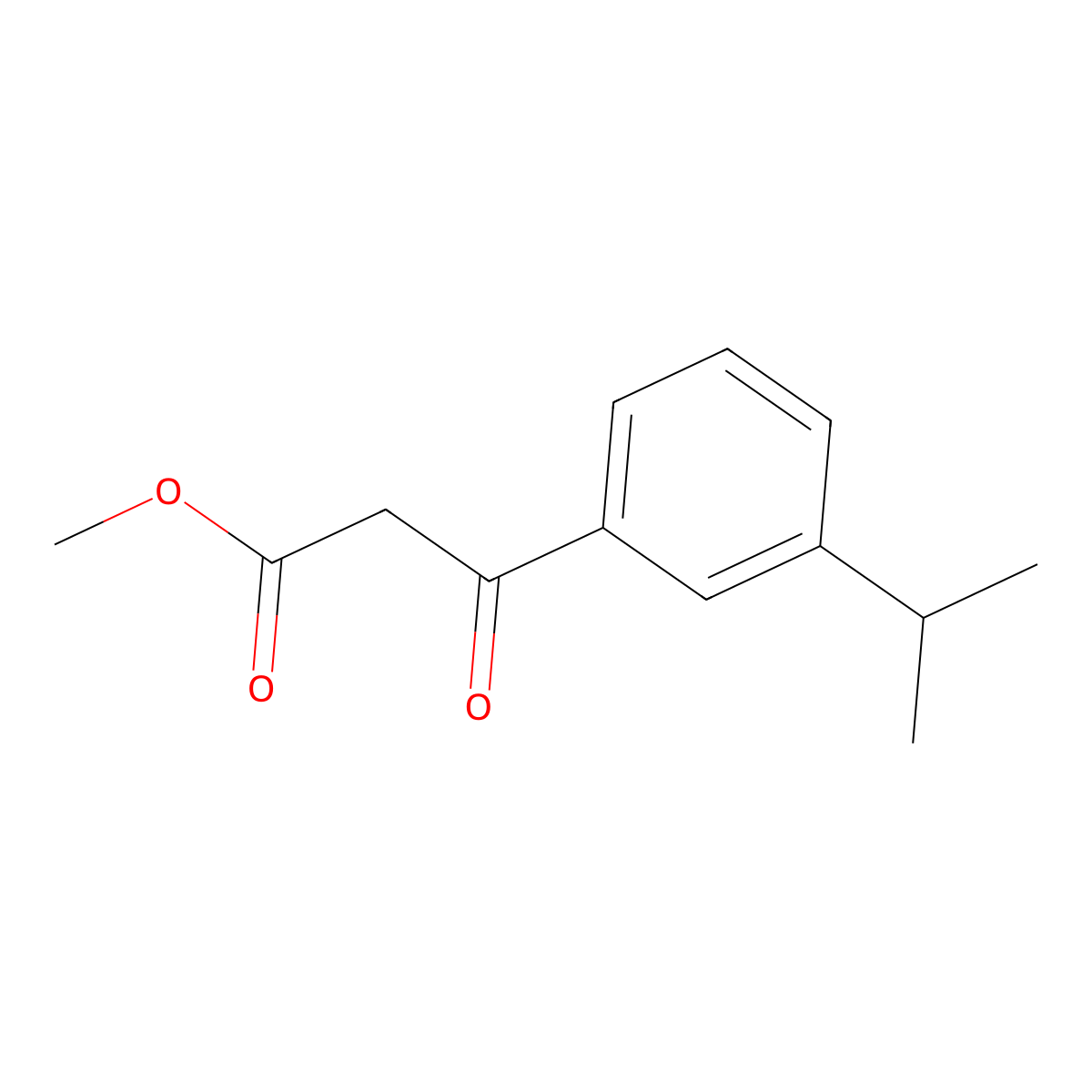 Methyl 3-oxo-3-[3-(propan-2-yl)phenyl]propanoate molecular structure, CAS 2110320-84-6