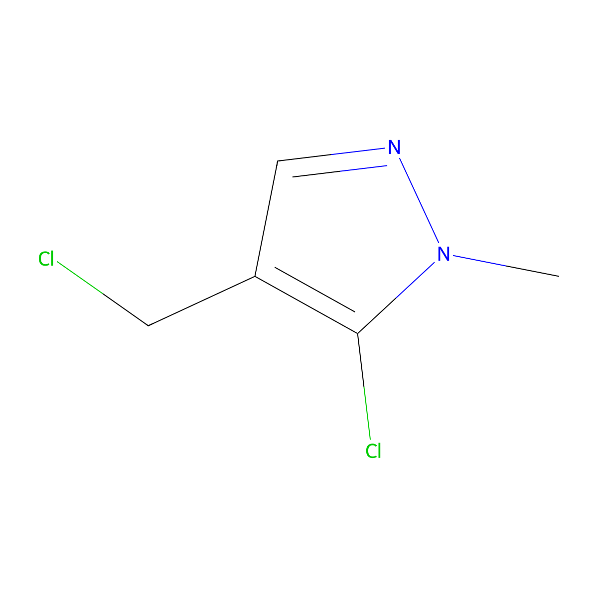 5-Chloro-4-(chloromethyl)-1-methyl-1H-pyrazole molecular structure, CAS 2110322-99-9
