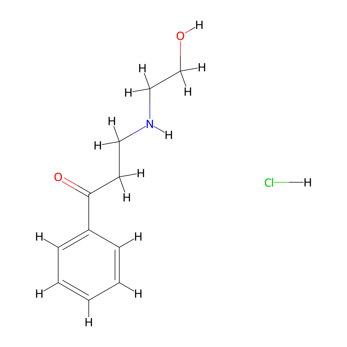 3-(2-Hydroxy-ethylamino)-1-phenyl-propan-1-one hydrochloride molecular structure, CAS 211033-59-9