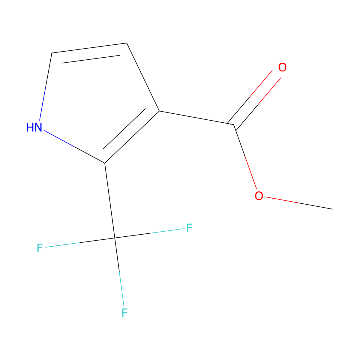 Methyl 2-(trifluoromethyl)-1H-pyrrole-3-carboxylate molecular structure, CAS 2110344-75-5