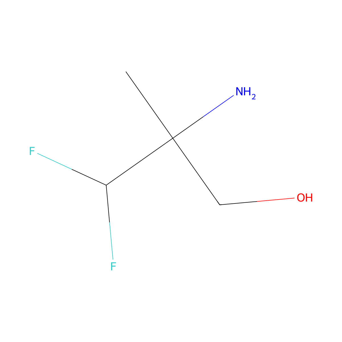 2-Amino-3,3-difluoro-2-methylpropan-1-ol molecular structure, CAS 2110366-96-4