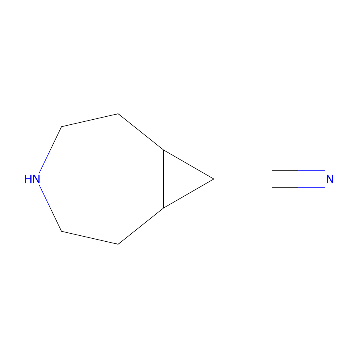 4-Azabicyclo[5.1.0]octane-8-carbonitrile molecular structure, CAS 2110391-37-0