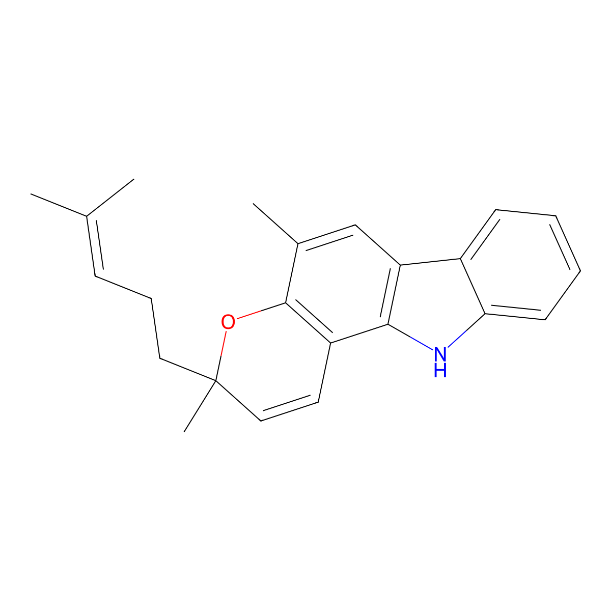 Mahanimbine molecular structure, CAS 21104-28-9