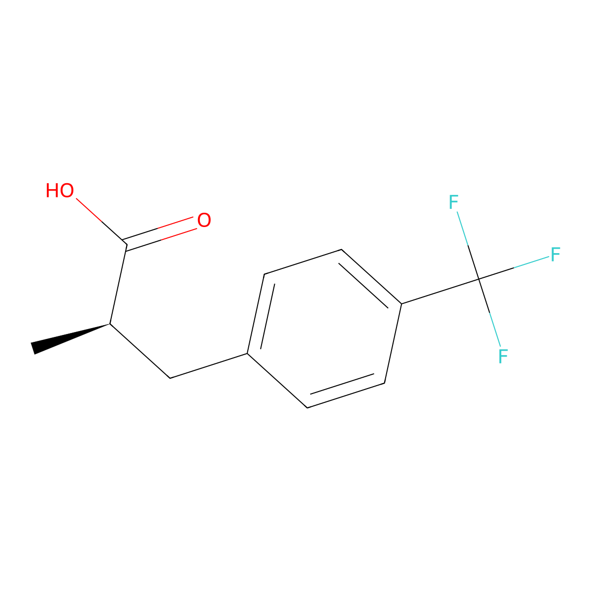 (2R)-2-methyl-3-[4-(trifluoromethyl)phenyl]propanoic acid molecular structure, CAS 2110406-99-8