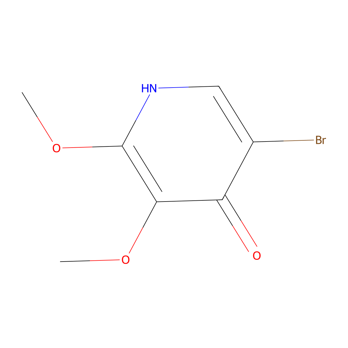 5-Bromo-2,3-dimethoxypyridin-4-ol molecular structure, CAS 2110408-28-9