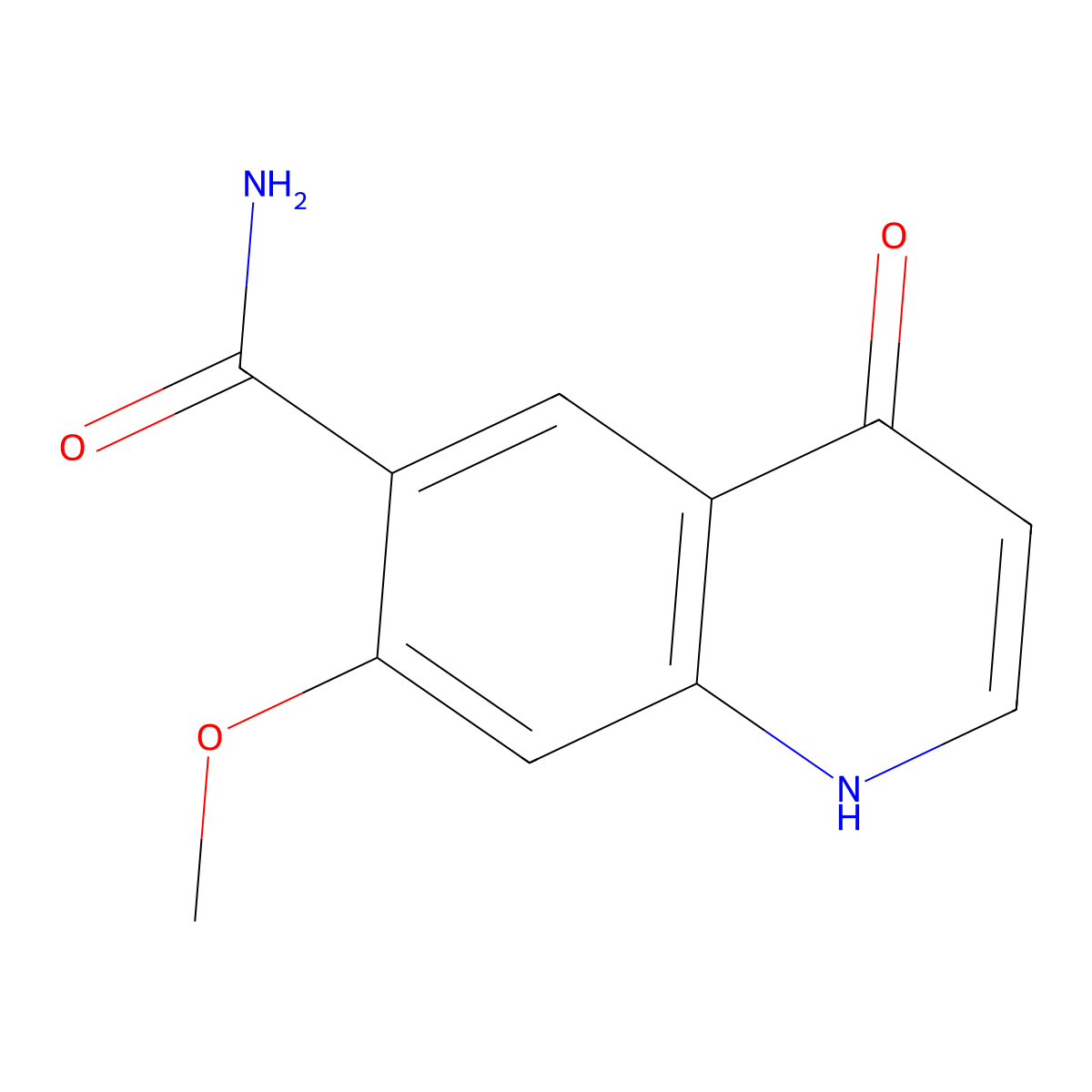 1,4-Dihydro-7-methoxy-4-oxo-6-quinolinecarboxamide molecular structure, CAS 2110414-05-4