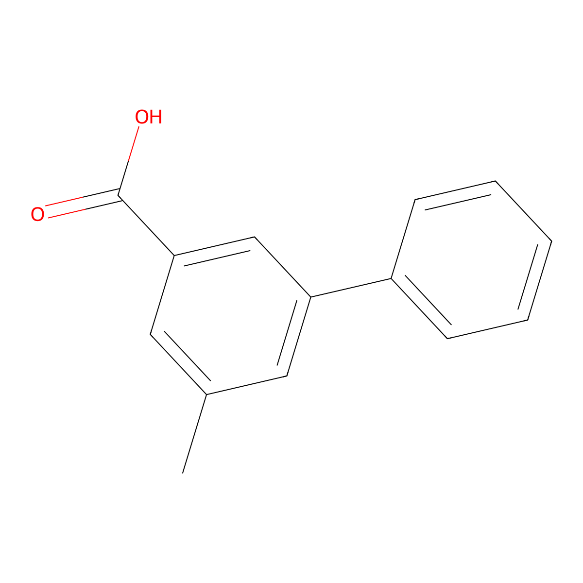 3-Methyl-5-phenylbenzoic acid molecular structure, CAS 211042-54-5