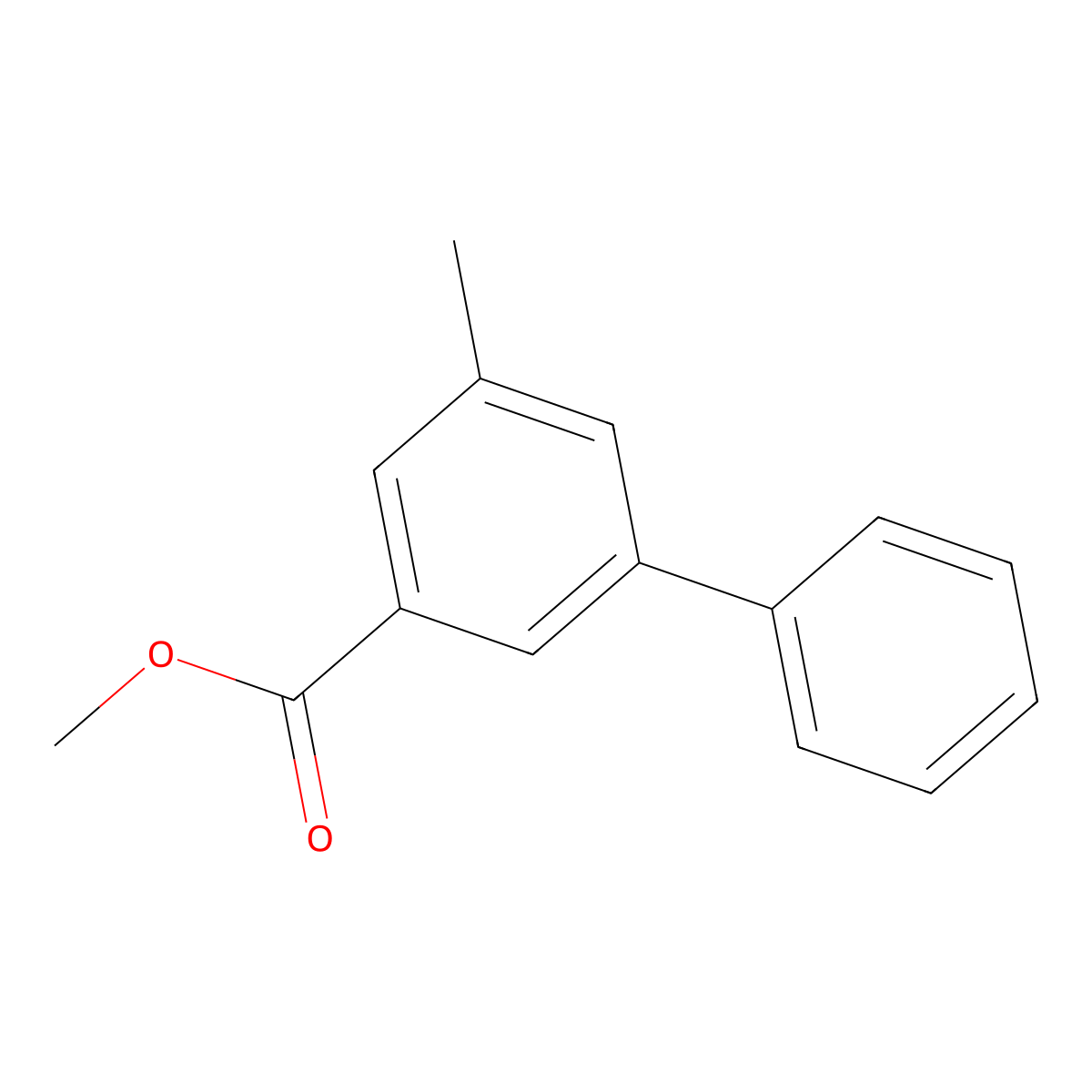 Methyl 3-methyl-5-phenylbenzoate molecular structure, CAS 211042-55-6