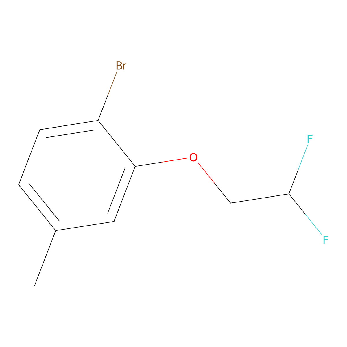 1-Bromo-2-(2,2-difluoroethoxy)-4-methylbenZene molecular structure, CAS 2110440-02-1