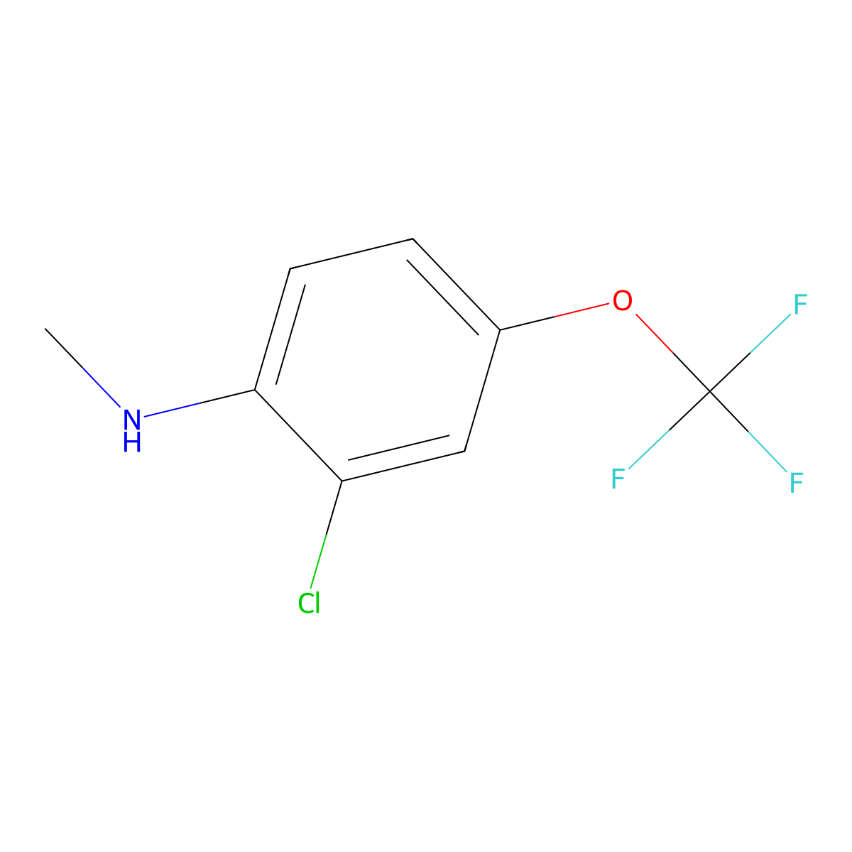2-chloro-N-methyl-4-(trifluoromethoxy)aniline molecular structure, CAS 2110442-37-8