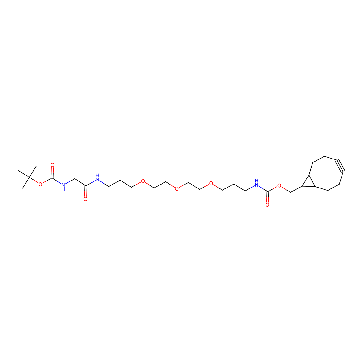 Boc-Gly-PEG3-endo-BCN molecular structure, CAS 2110444-63-6
