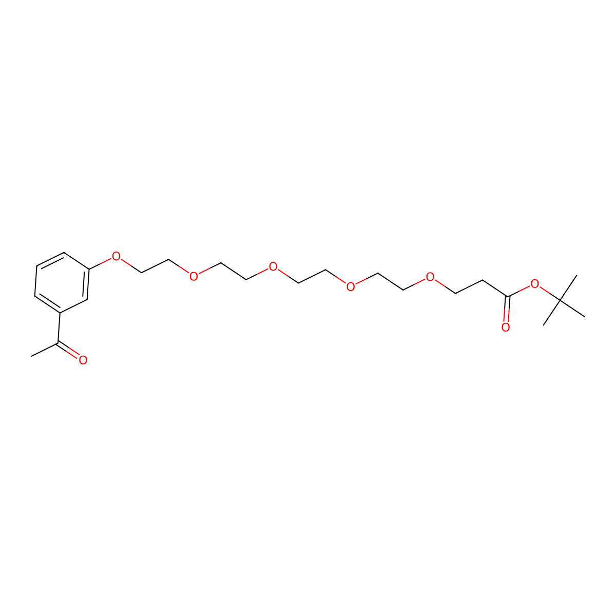 m-acetylphenyl-PEG5-t-butyl ester molecular structure, CAS 2110448-95-6