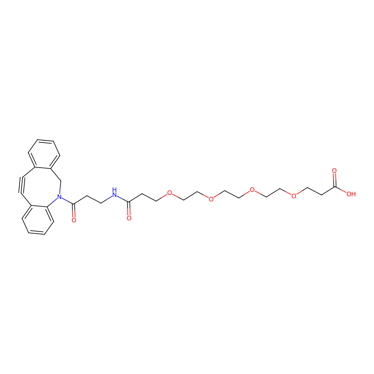 4,7,10,13-Tetraoxa-17-azaeicosanoic acid, 20-(11,12-didehydrodibenz[b,f]azocin-5(6H)-yl)-16,20-dioxo- molecular structure, CAS 2110448-99-0