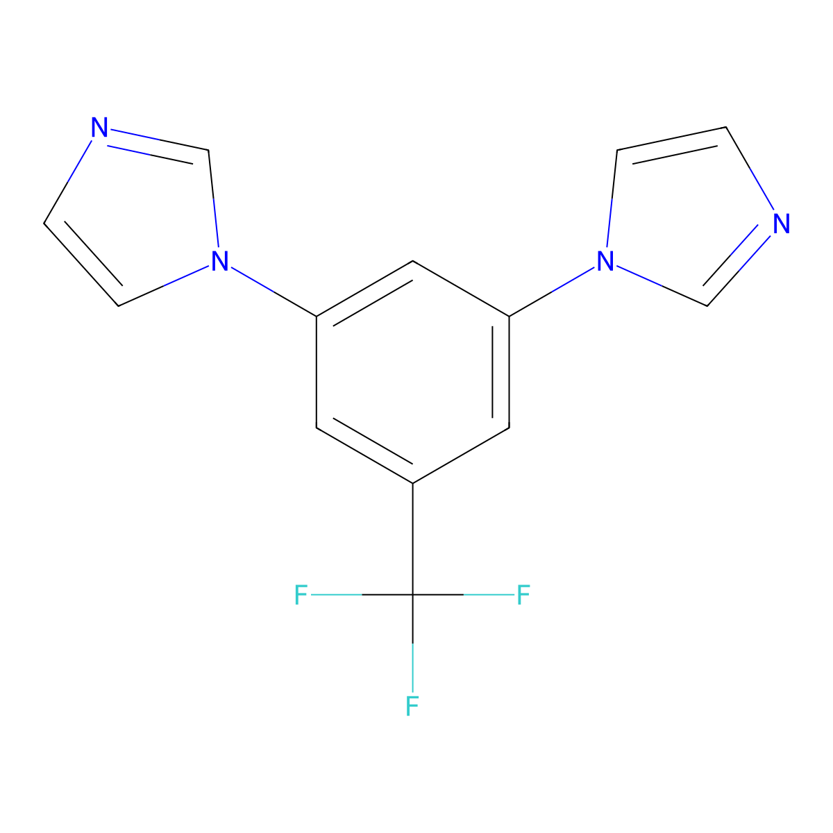 1,1'-(5-(Trifluoromethyl)-1,3-phenylene)bis(1H-imidazole) molecular structure, CAS 2110472-44-9