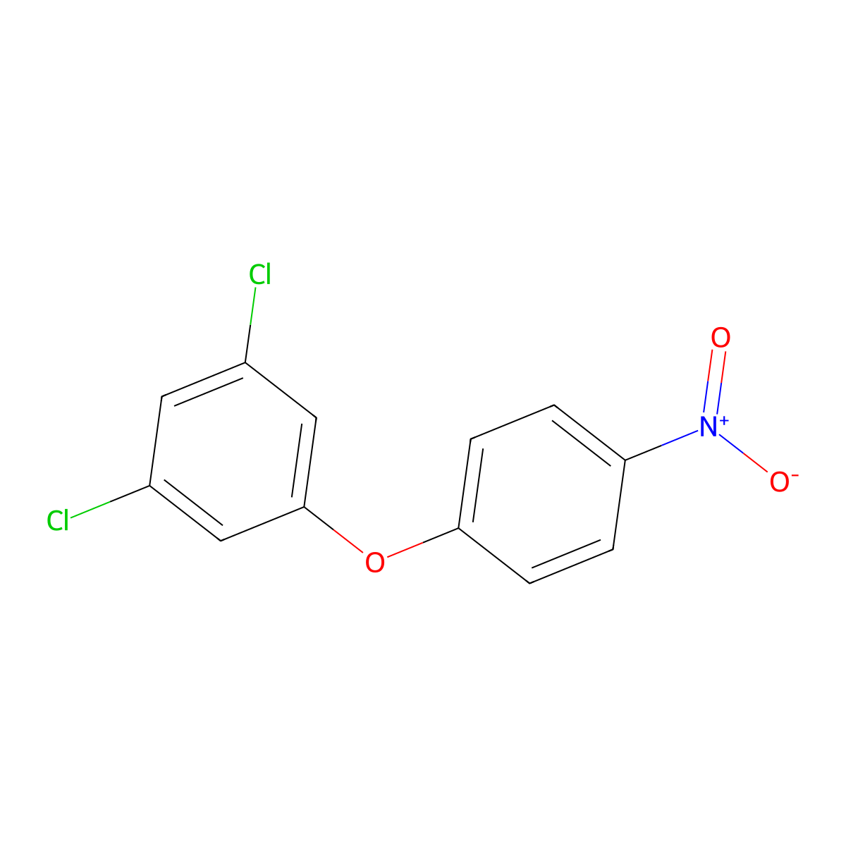 3,5-Dichlorophenyl p-nitrophenyl ether molecular structure, CAS 21105-77-1