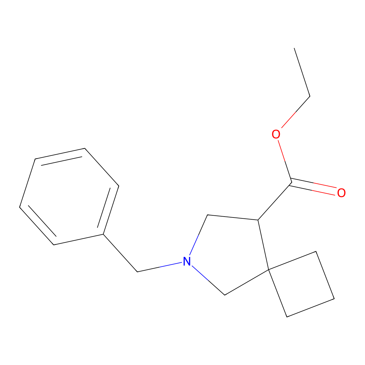 Ethyl 6-benzyl-6-azaspiro[3.4]octane-8-carboxylate molecular structure, CAS 2110507-78-1