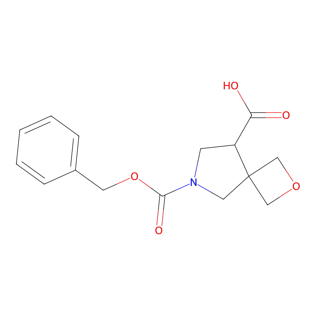 6-[(Benzyloxy)carbonyl]-2-oxa-6-azaspiro[3.4]octane-8-carboxylic acid molecular structure, CAS 2110507-88-3