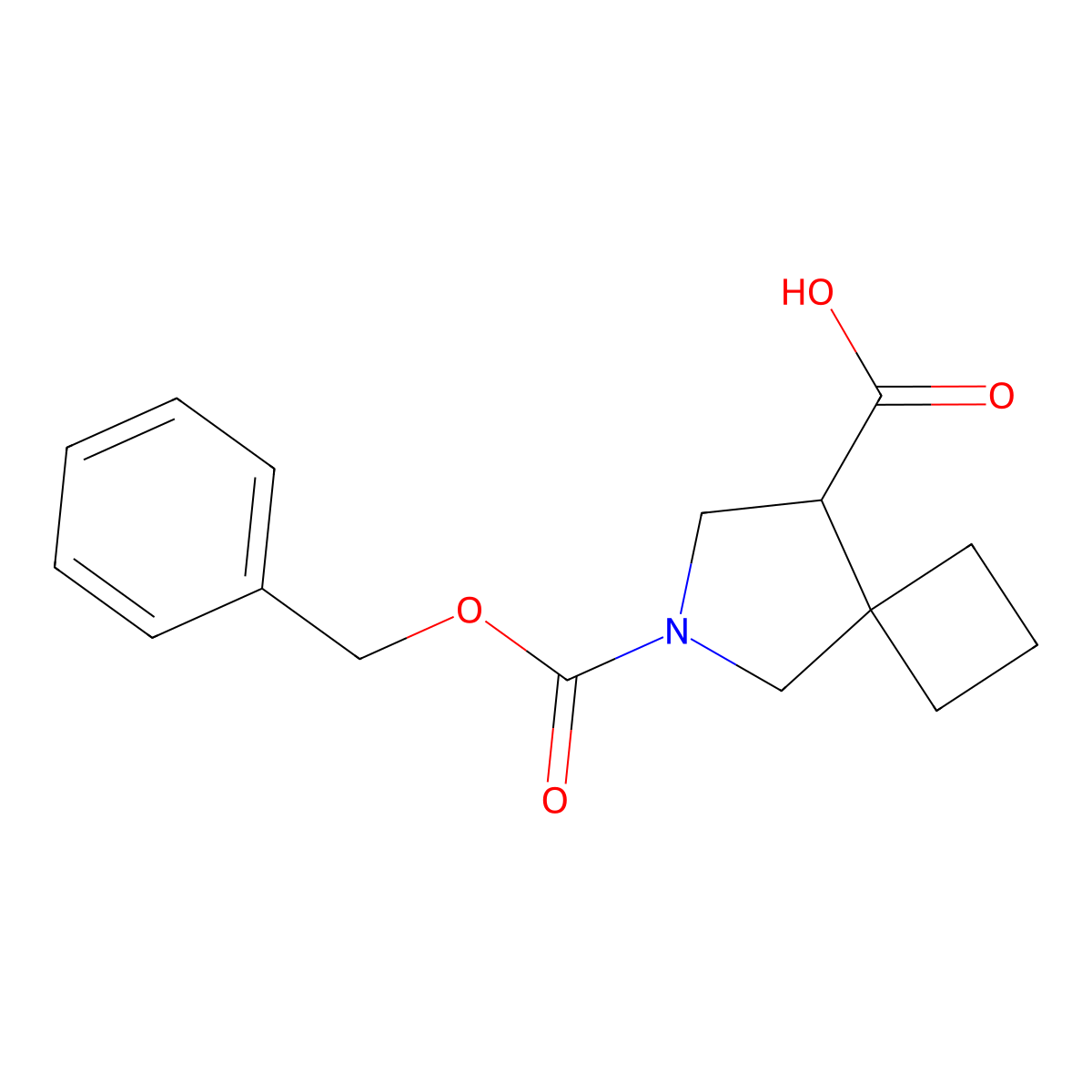 6-Cbz-6-azaspiro[3.4]octane-8-carboxylic acid molecular structure, CAS 2110507-89-4