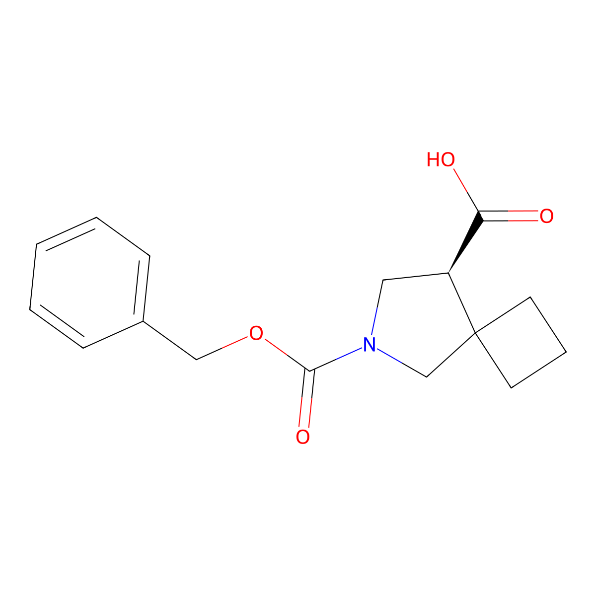 (S)-6-Cbz-6-azaspiro[3.4]octane-8-carboxylic acid molecular structure, CAS 2110507-99-6