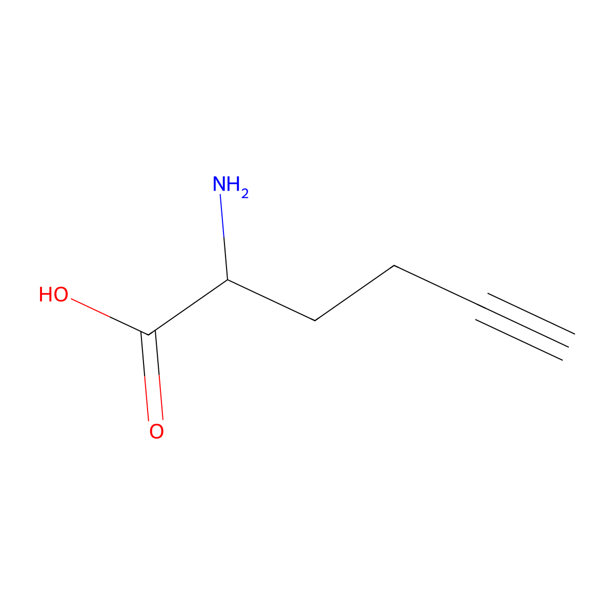 5-Hexynoic acid, 2-amino-, (2R)- molecular structure, CAS 211054-02-3