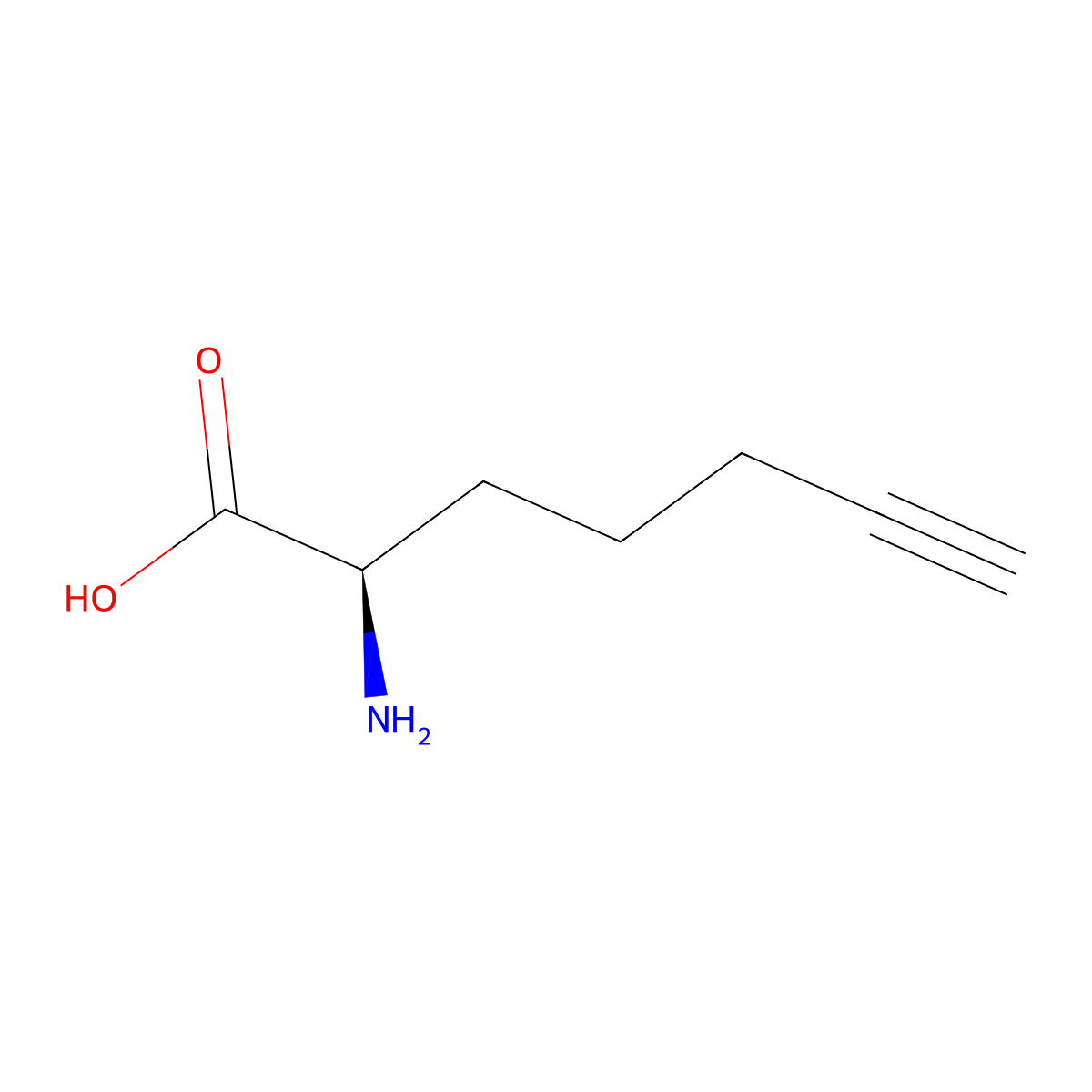 (R)-2-Amino-6-heptynoic acid molecular structure, CAS 211054-03-4