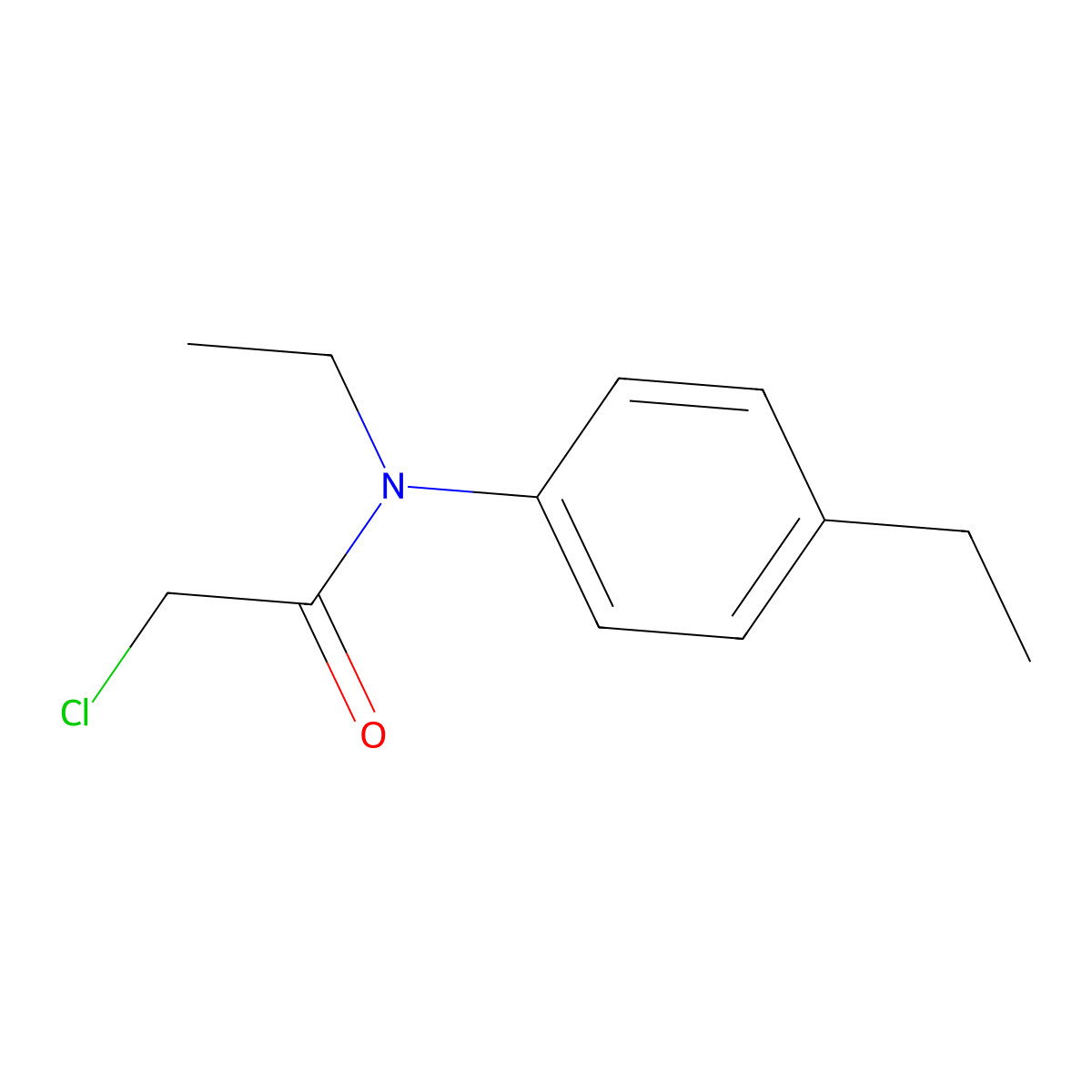 2-chloro-N-ethyl-N-(4-ethylphenyl)acetamide molecular structure, CAS 211056-72-3