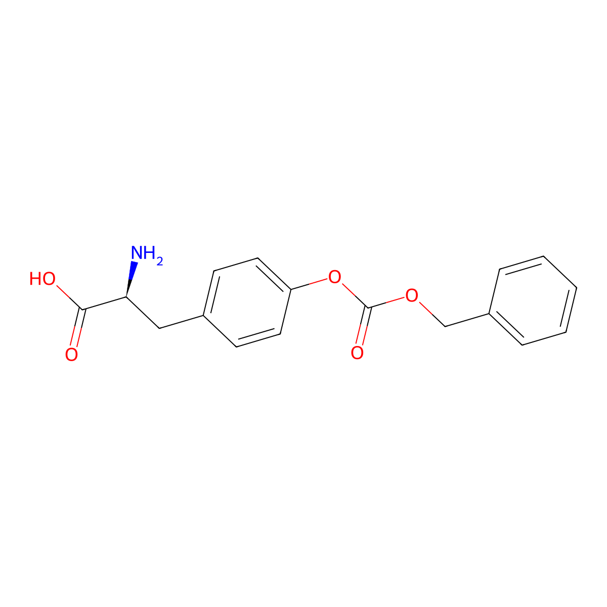 o-Benzyloxycarbonyl-l-tyrosine molecular structure, CAS 21106-04-7