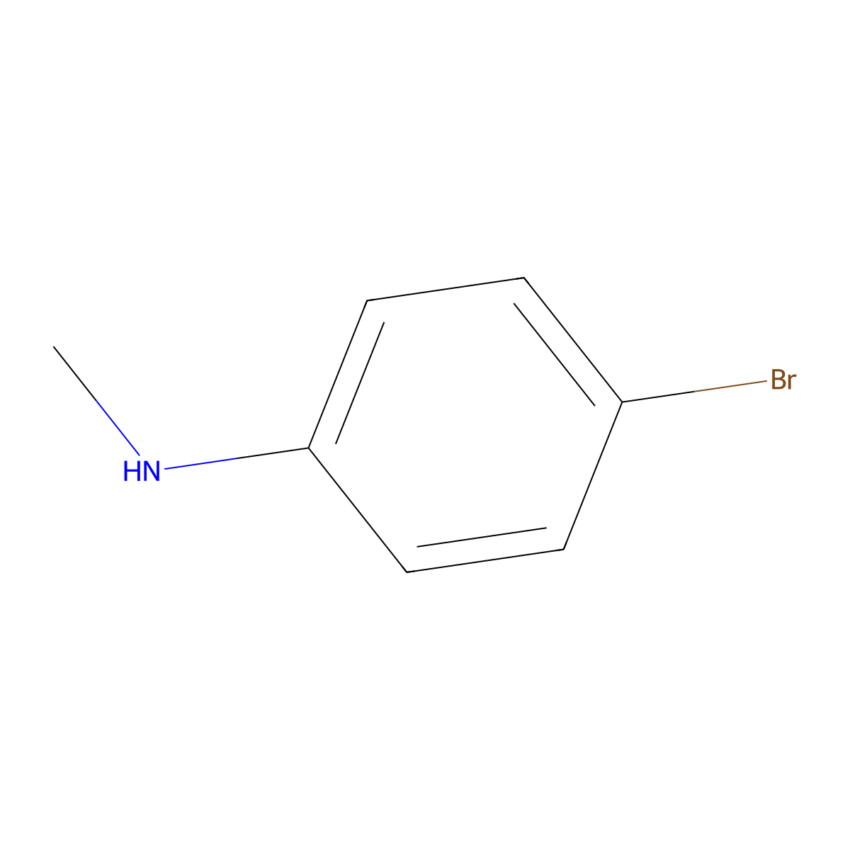 Benzenamine, 4-bromo-N-methyl- molecular structure, CAS 211060-12-7