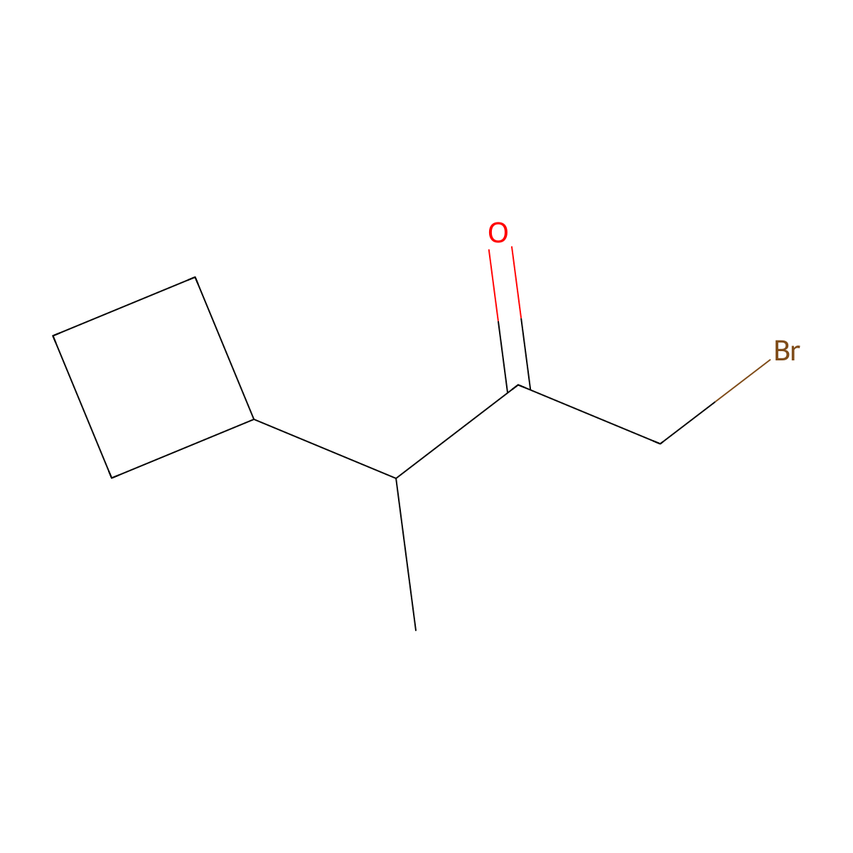 1-Bromo-3-cyclobutylbutan-2-one molecular structure, CAS 2110606-08-9
