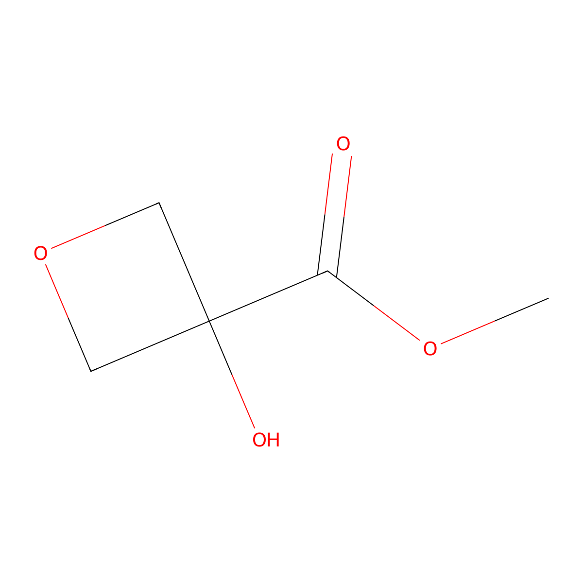 Methyl 3-hydroxyoxetane-3-carboxylate molecular structure, CAS 2110612-13-8