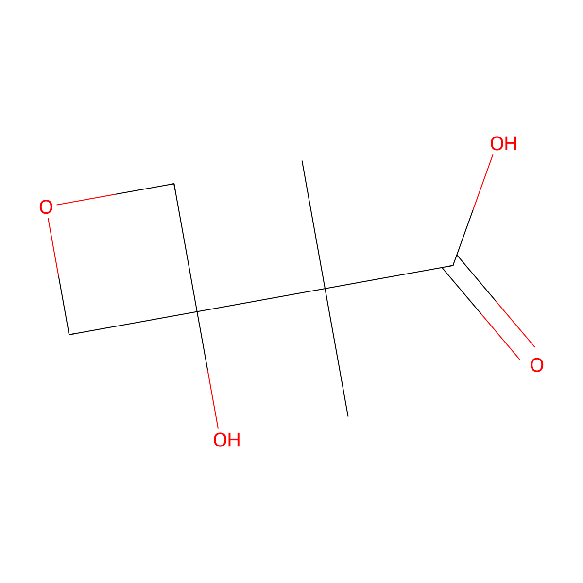 2-(3-Hydroxyoxetan-3-yl)-2-methylpropanoic acid molecular structure, CAS 2110640-99-6