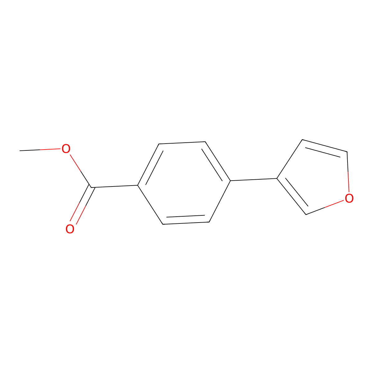 Methyl 4-(3-furanyl)benzoate molecular structure, CAS 2110691-47-7