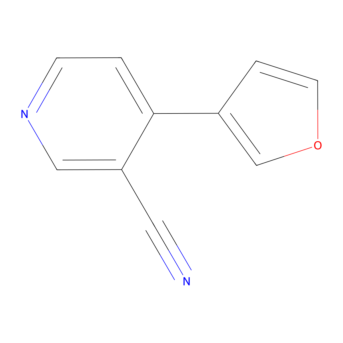 4-(Furan-3-yl)pyridine-3-carbonitrile molecular structure, CAS 2110714-54-8