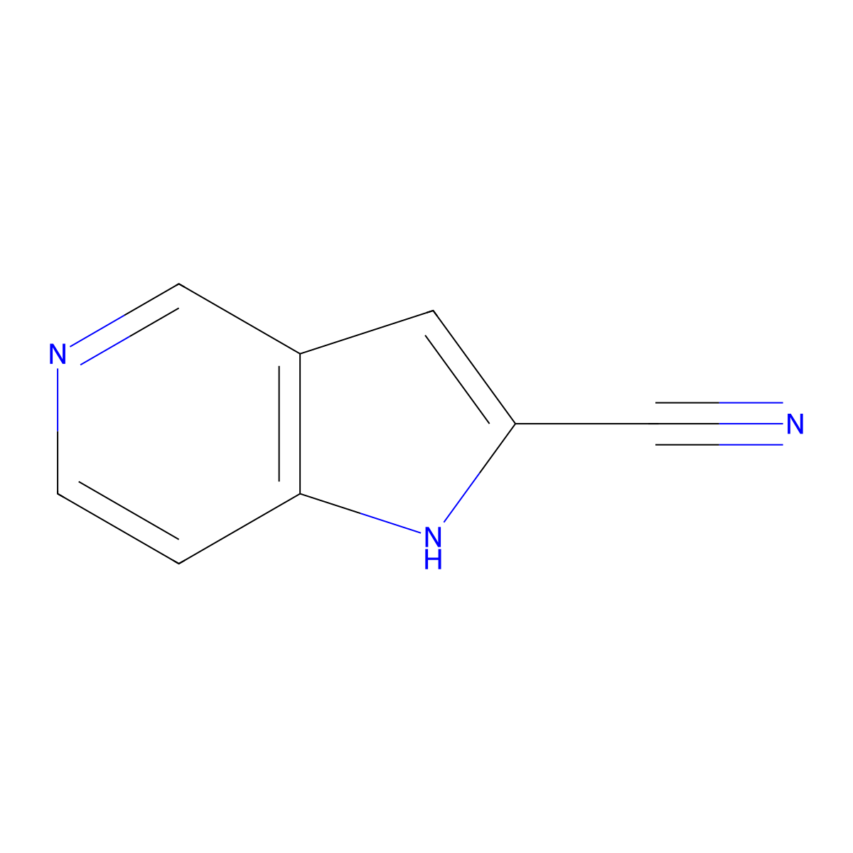 1H-pyrrolo[3,2-c]pyridine-2-carbonitrile molecular structure, CAS 2110724-86-0