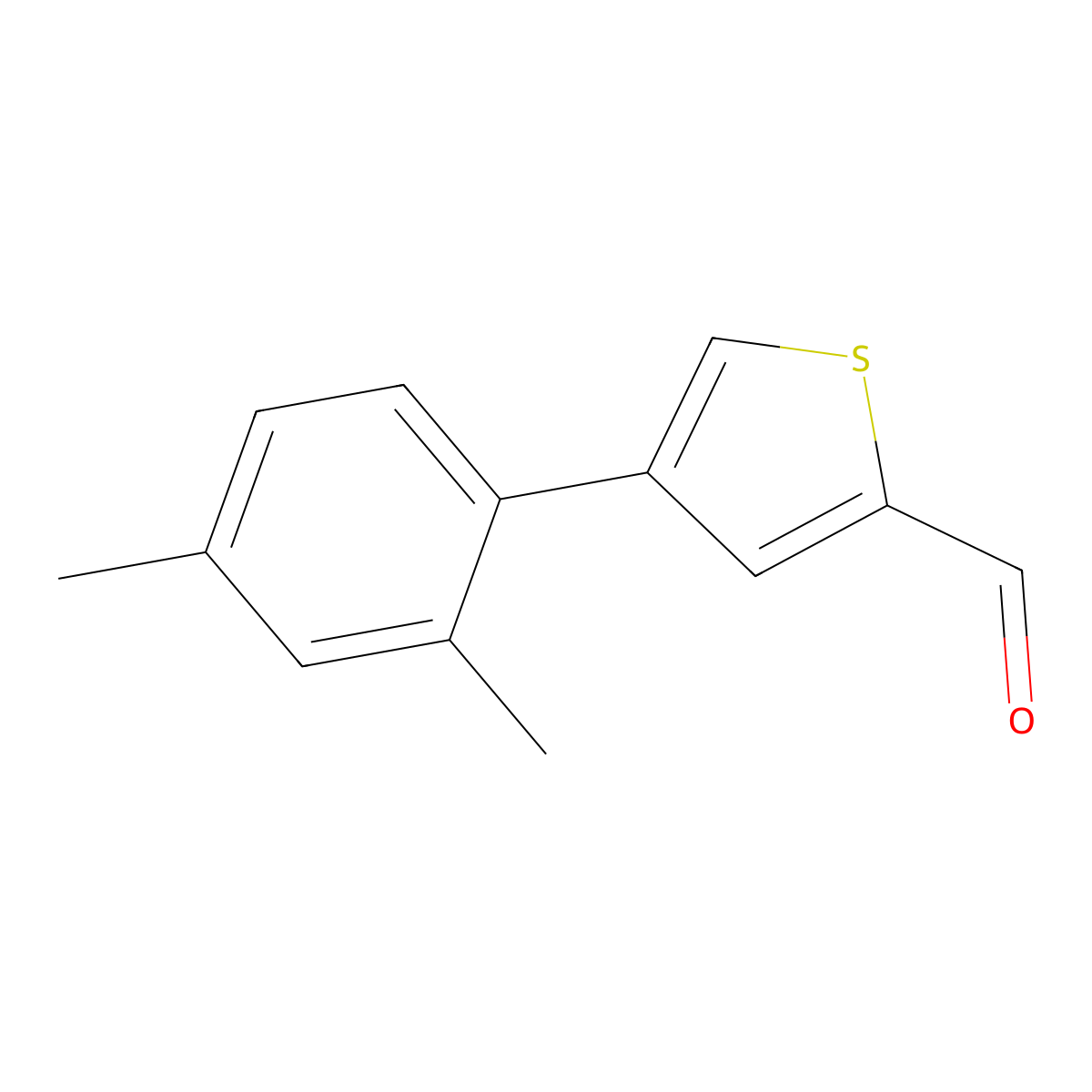 4-(2,4-Dimethylphenyl)thiophene-2-carbaldehyde molecular structure, CAS 2110730-91-9