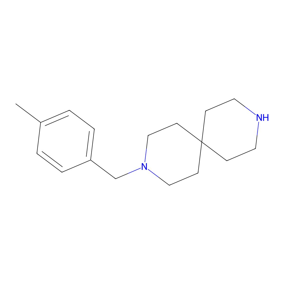 3-(4-Methylbenzyl)-3,9-Diazaspiro[5.5]Undecane molecular structure, CAS 2110759-59-4