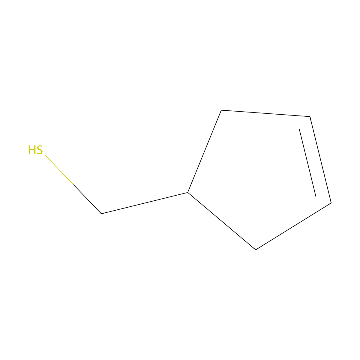 (Cyclopent-3-en-1-yl)methanethiol molecular structure, CAS 2110772-96-6