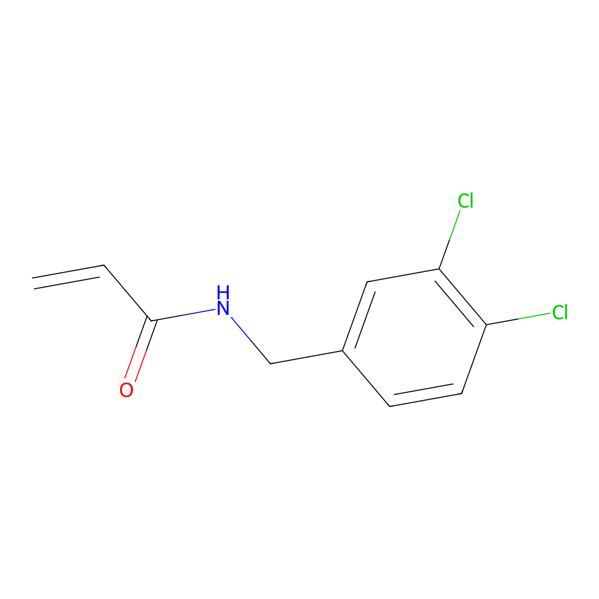 N-[(3,4-dichlorophenyl)methyl]prop-2-enamide molecular structure, CAS 2110798-32-6