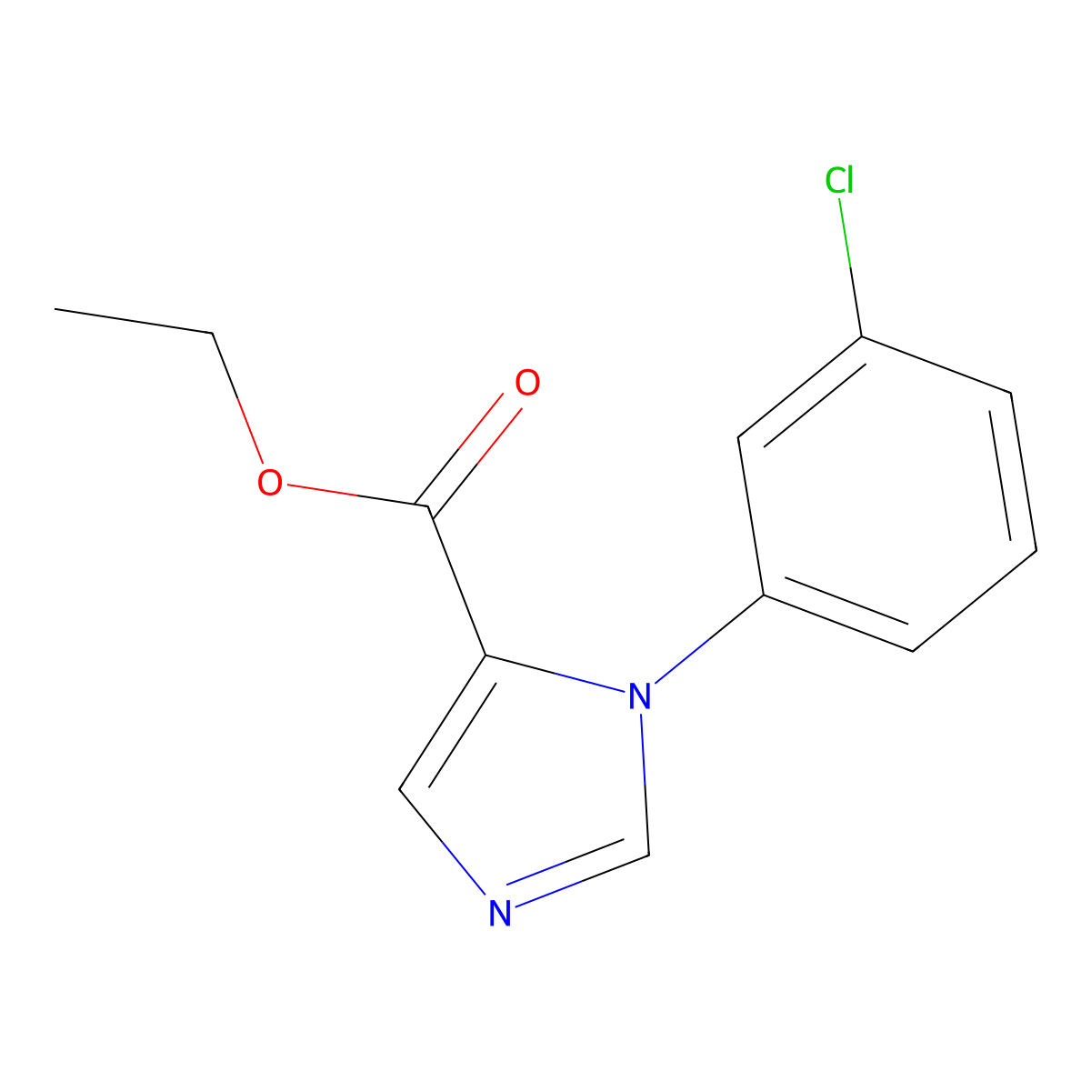 Ethyl 1-(3-chlorophenyl)-1H-imidazole-5-carboxylate molecular structure, CAS 2110819-17-3