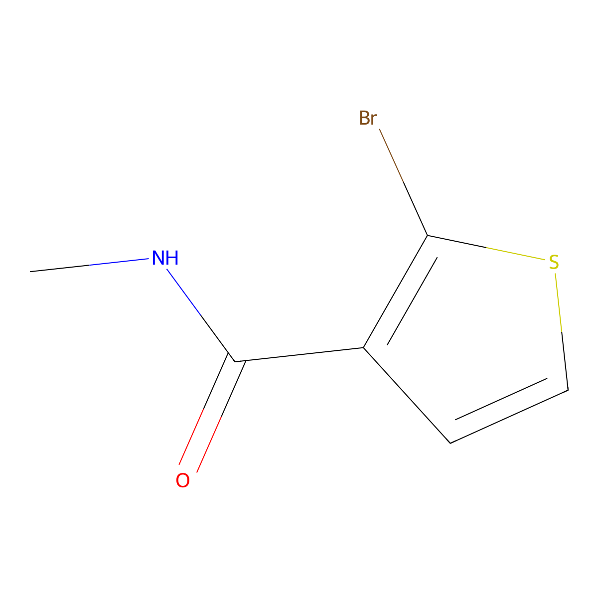 2-Bromo-n-methylthiophene-3-carboxamide molecular structure, CAS 2110881-05-3