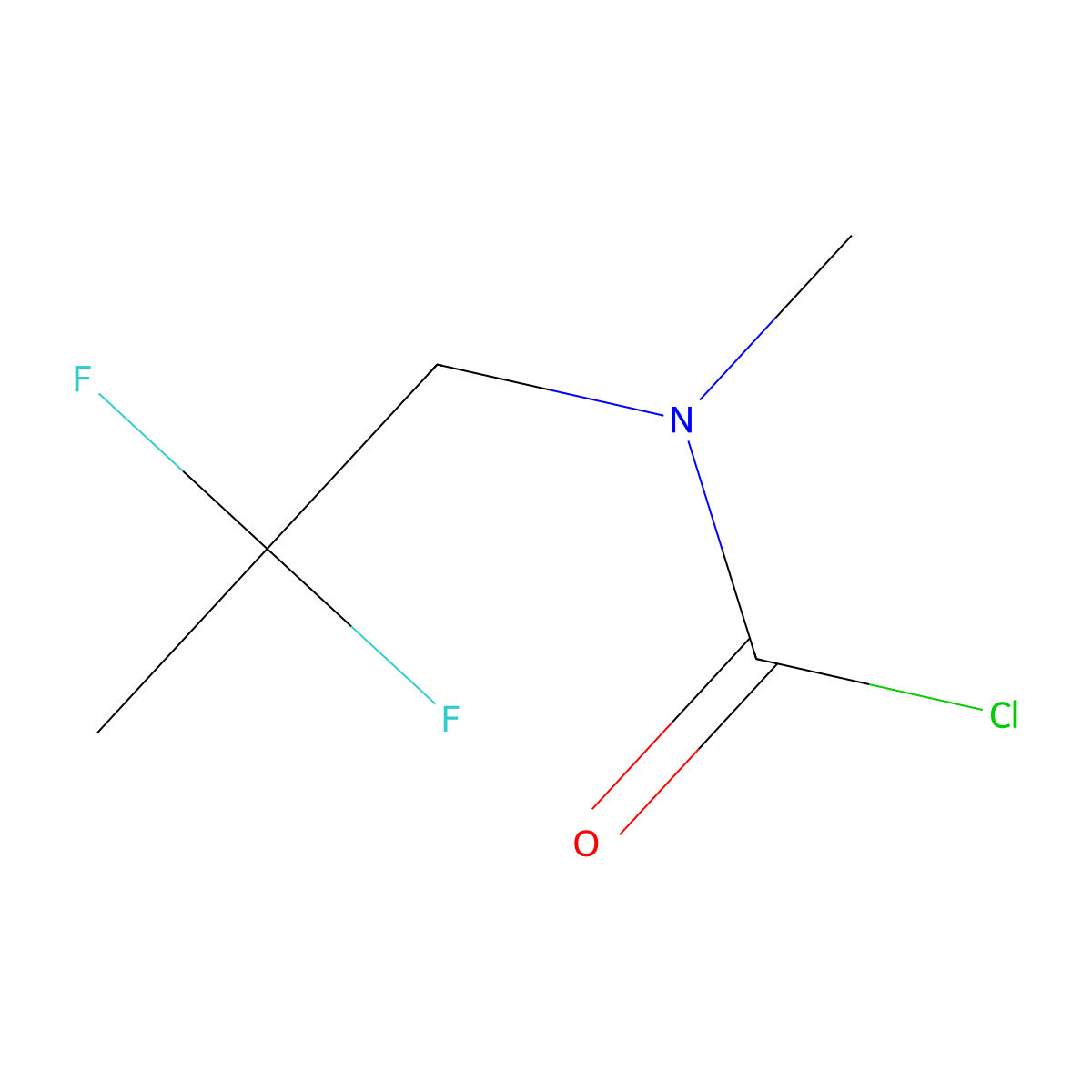 N-(2,2-difluoropropyl)-N-methylcarbamoyl chloride molecular structure, CAS 2110909-85-6