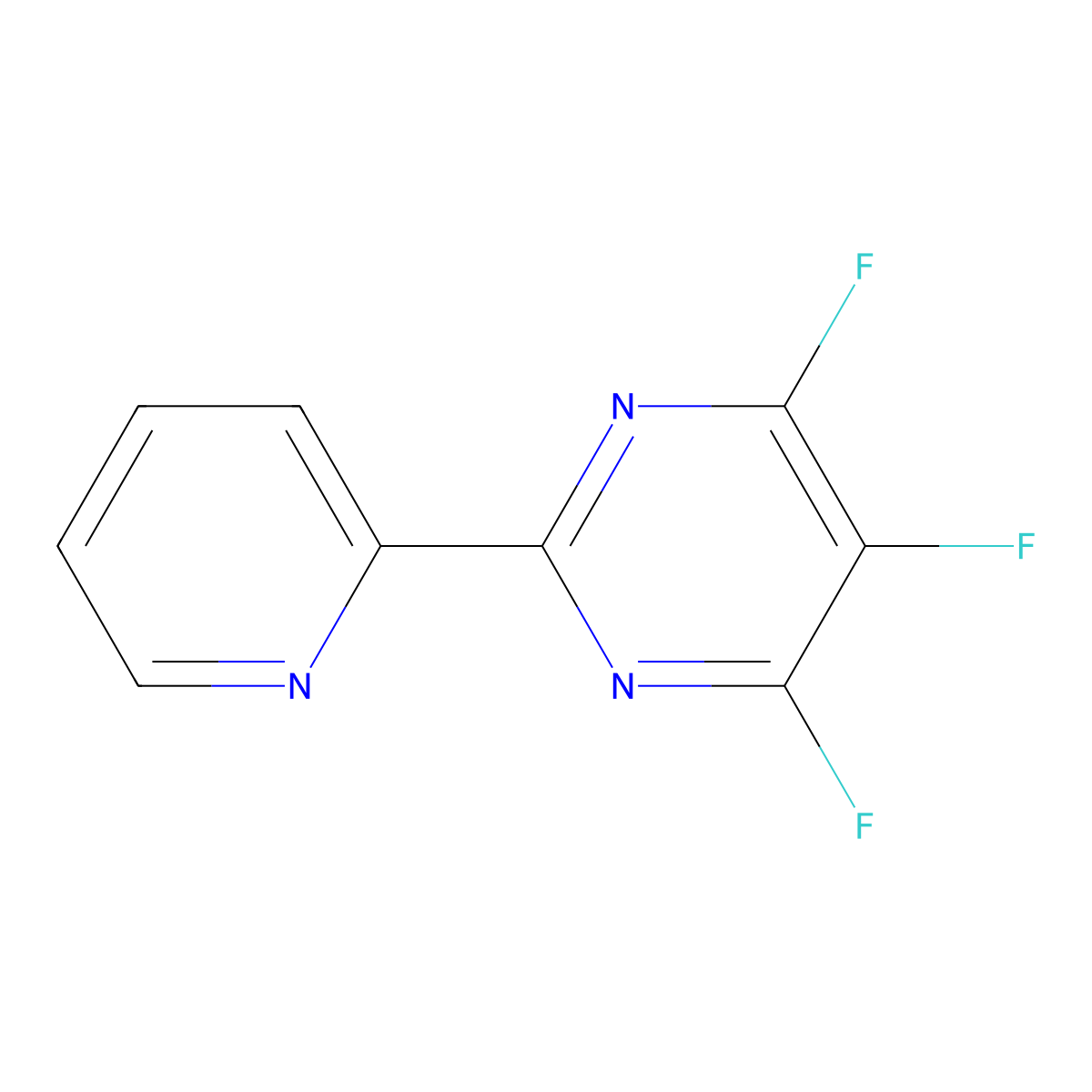 4,5,6-Trifluoro-2-(pyridin-2-yl)pyrimidine molecular structure, CAS 2110910-87-5