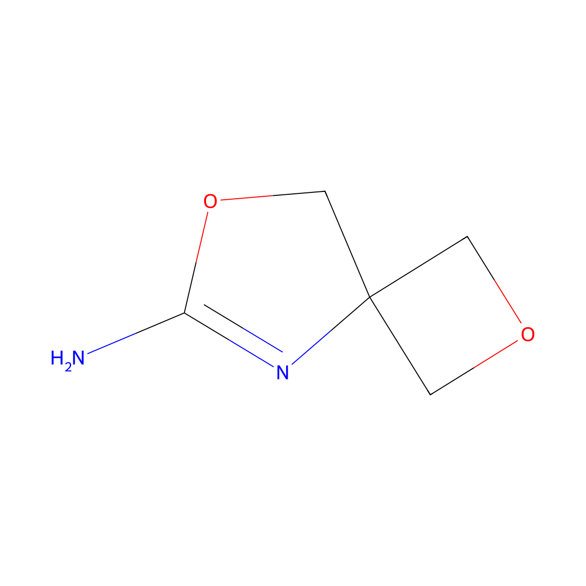 2,7-Dioxa-5-azaspiro[3.4]oct-5-en-6-amine molecular structure, CAS 2110943-92-3