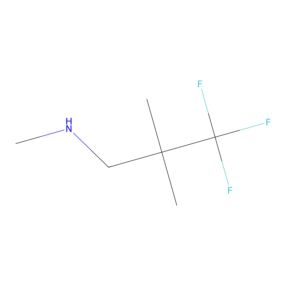 Methyl(3,3,3-trifluoro-2,2-dimethylpropyl)amine molecular structure, CAS 2110946-27-3